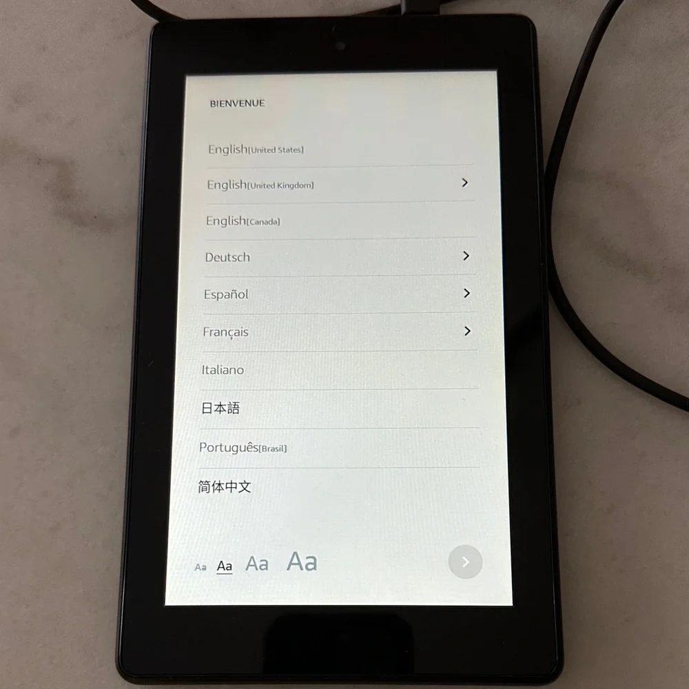 Amazon Fire tablet w/ charger